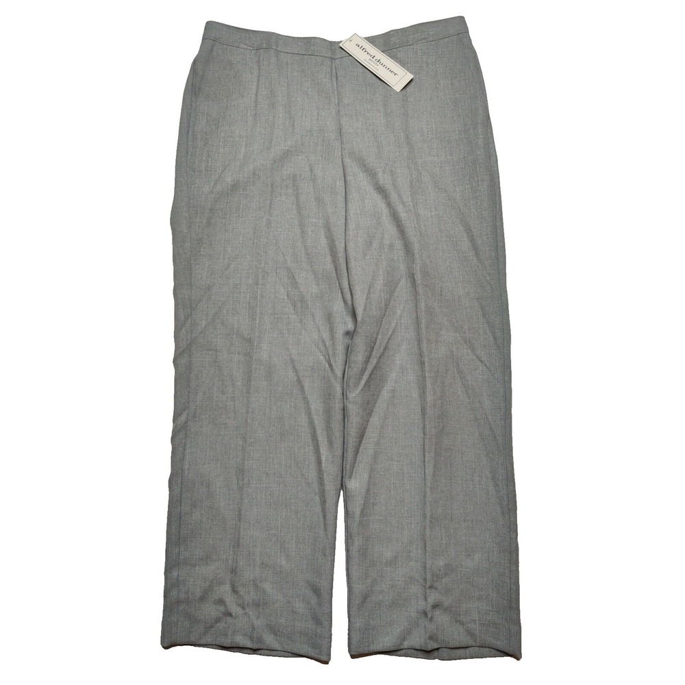 Alfred Dunner Primrose Garden Women Petite 16P‎ Pull On Silver Pants NEW